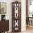 Curio Cabinet Lighted Glass Display Curio Cabinet-1034788220