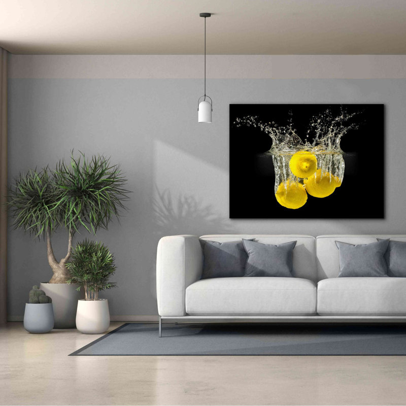 Latitude Run® «Lemon Splash» par Epic Portfolio, estampe numérique sur toile, H 40 po x l 54 po x P 1,5 po