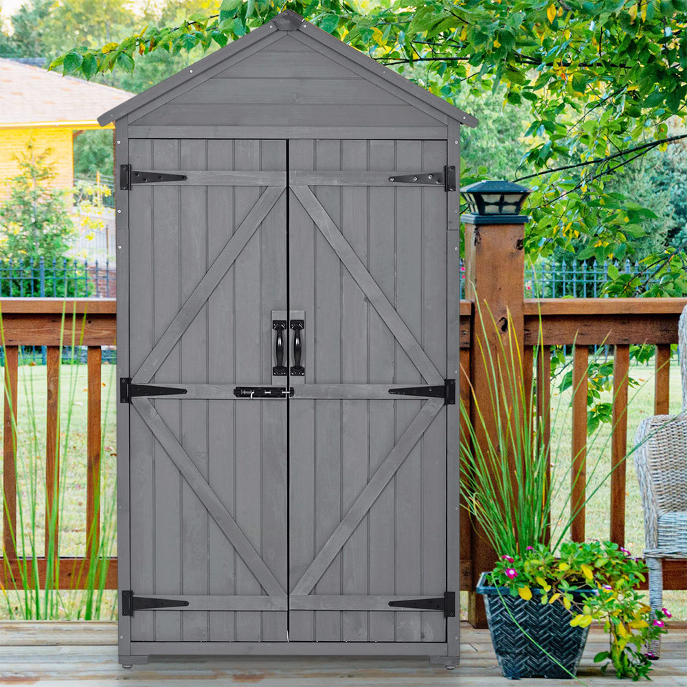 6' x 4' Outdoor Metal Storage Shed, Outdoor Storage Clearance Lockable Door, Tool Shed iYofe