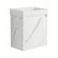 Meuble-lavabo mural 20 po avec lavabo en céramique, armoire de rangement avec portes