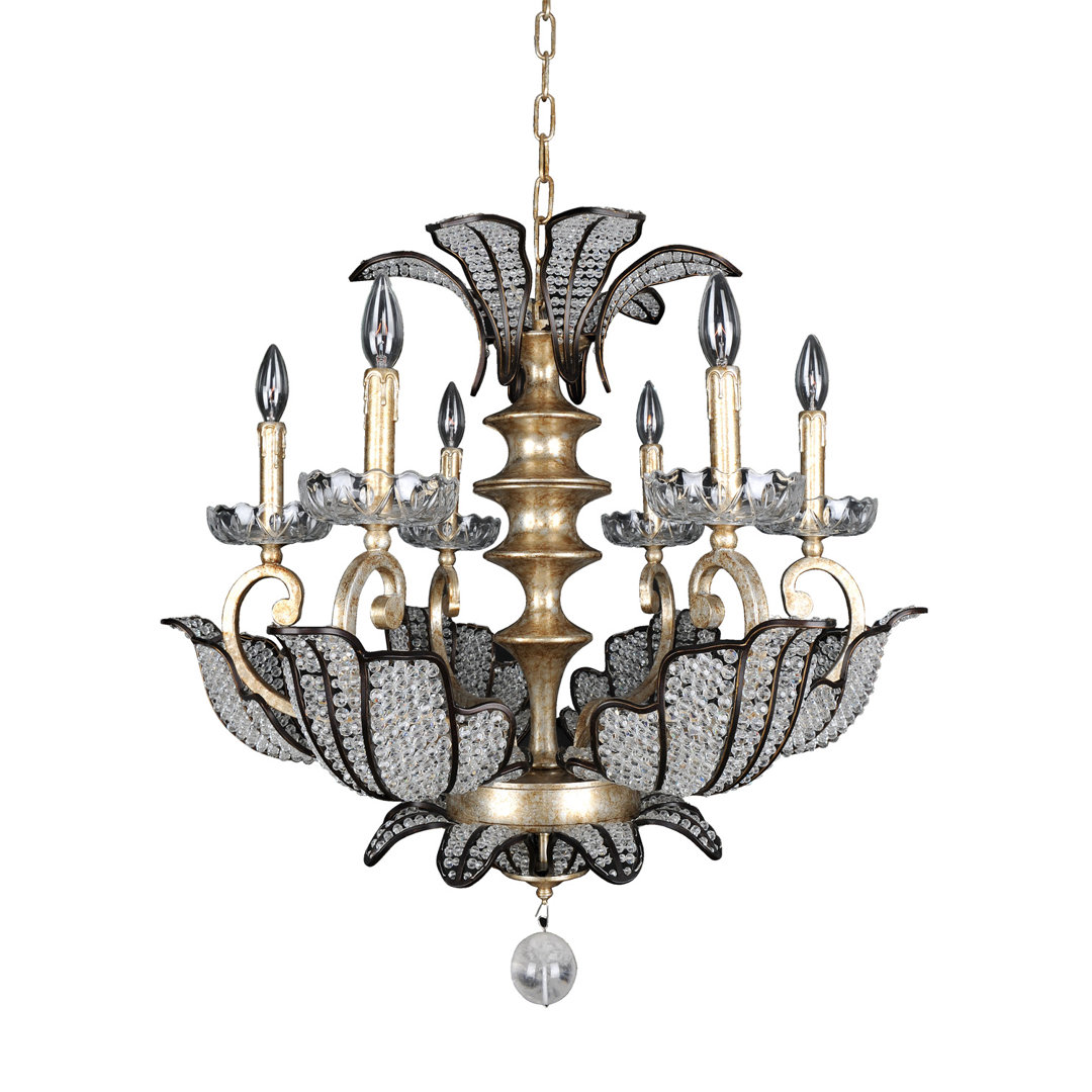 Tiepolo 6-Light Candle Style Classic / Traditional Chandelier Allegri by Kalco Lighting 