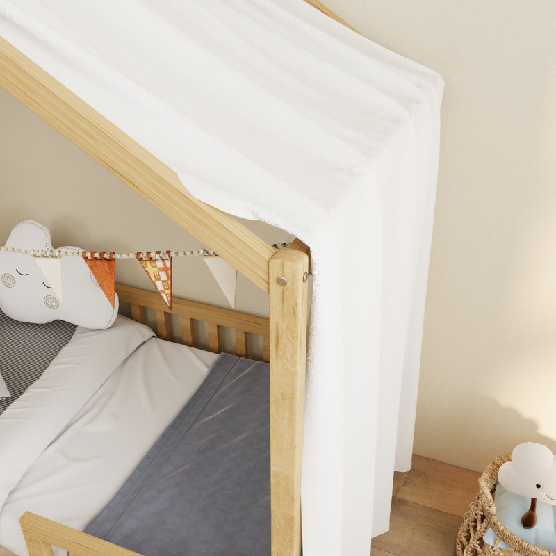 Lit sur pied Montessori, Lit simple, Naturel