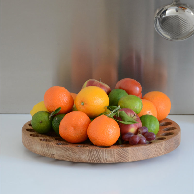 Menahan Wooden Fruit Bowl, 4.5 cm H x 36 cm W