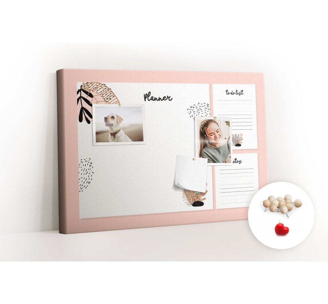 Wall Mounted cork board with print decorative wall pin board for wall for office bulletin board ideas Monthly planner