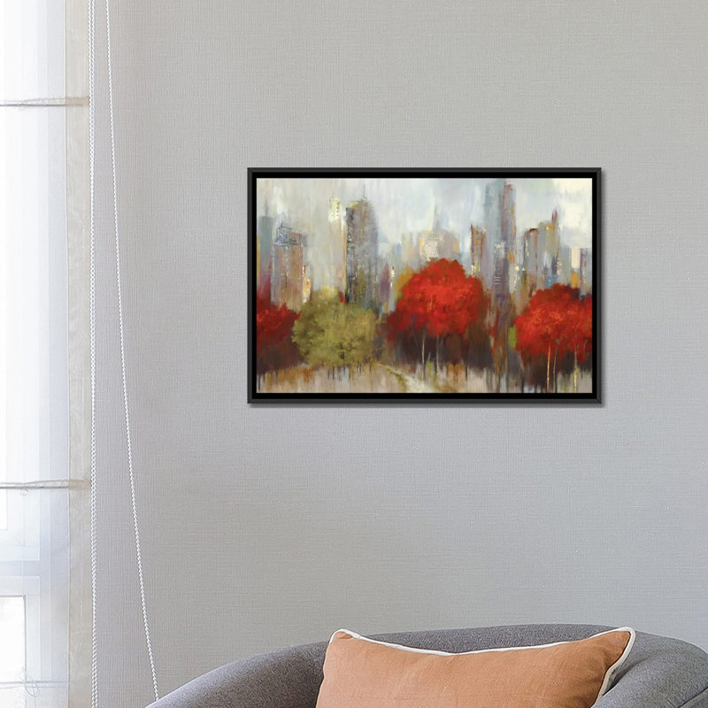 " Downtown I " by Allison Pearce, 18" H x 26" W x 1.5" D, Black Framed Canvas, No Mat