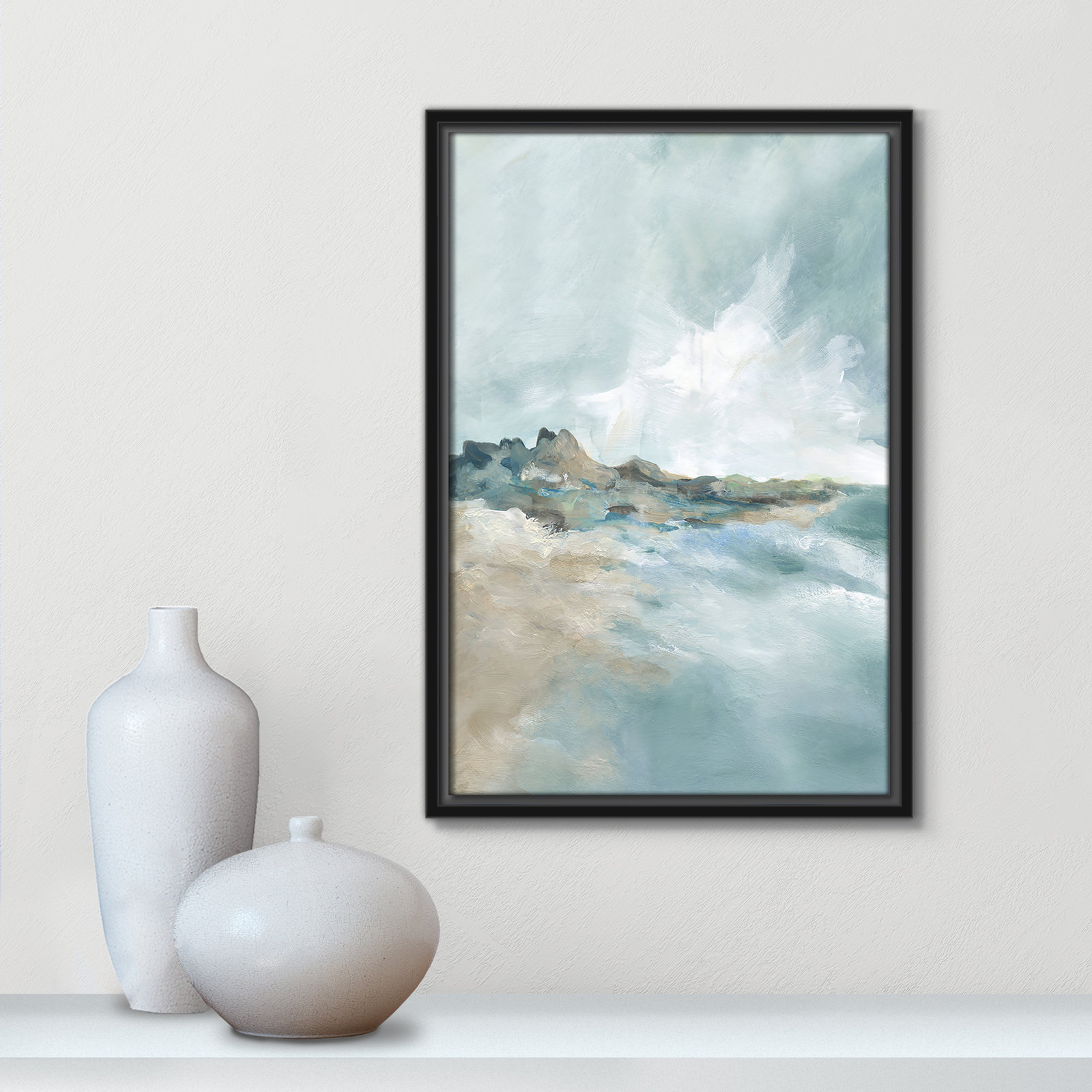 Coralie "Sandpoint" Print by Carol Robinson, 19.5" H x 13.5" W, Black