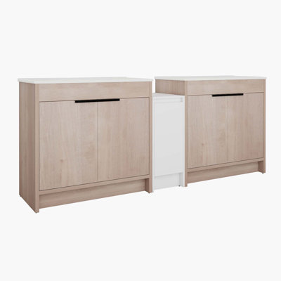 Luxurious Freestanding Bathroom Vanity with Ceramic Sink and Abundant Storage