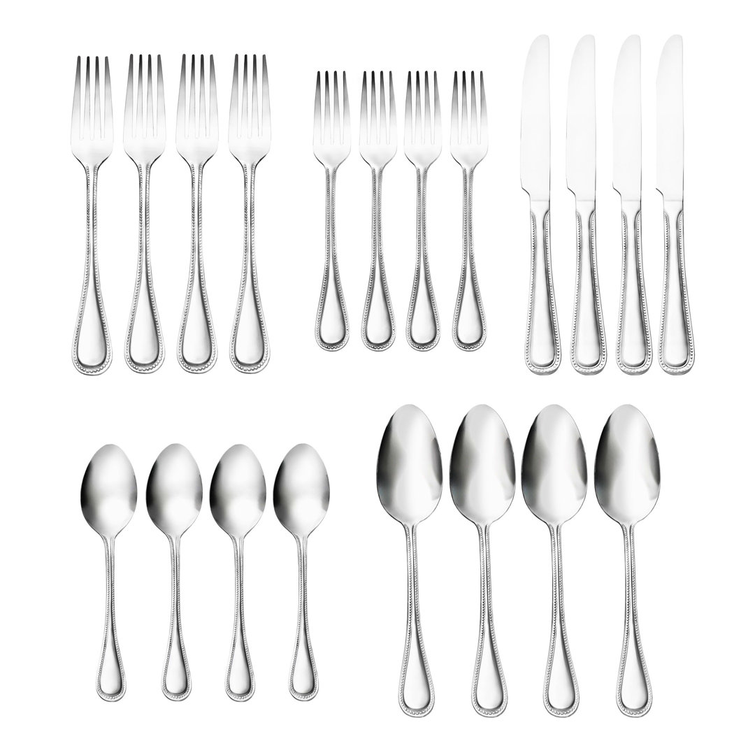 Pearl 20 Piece Flatware Set, Service for 4 Godinger Silver Art Co 