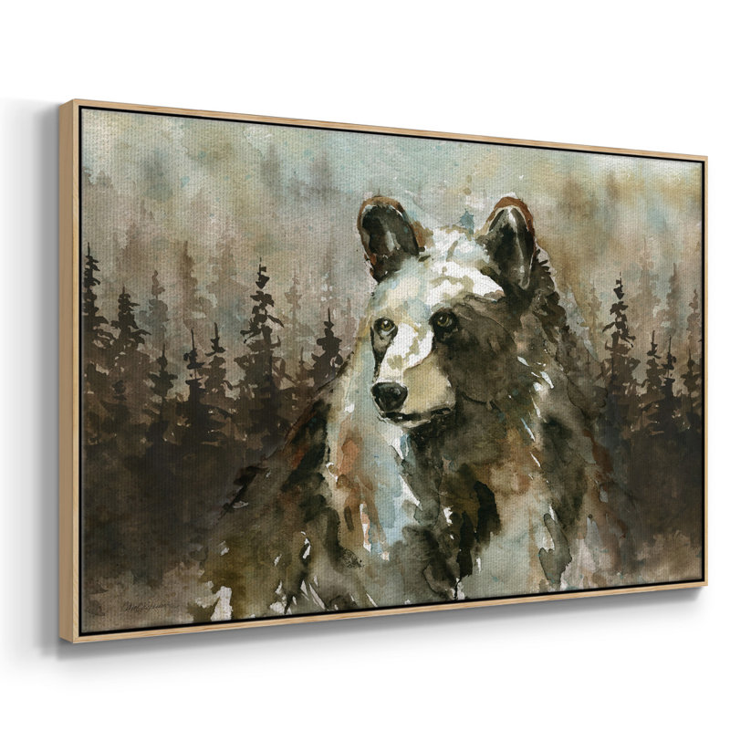 Lodge Twilight II, peinture sur toile encadrée, H 17 po x l 25 po x P 2 po, Cadre en bois naturel