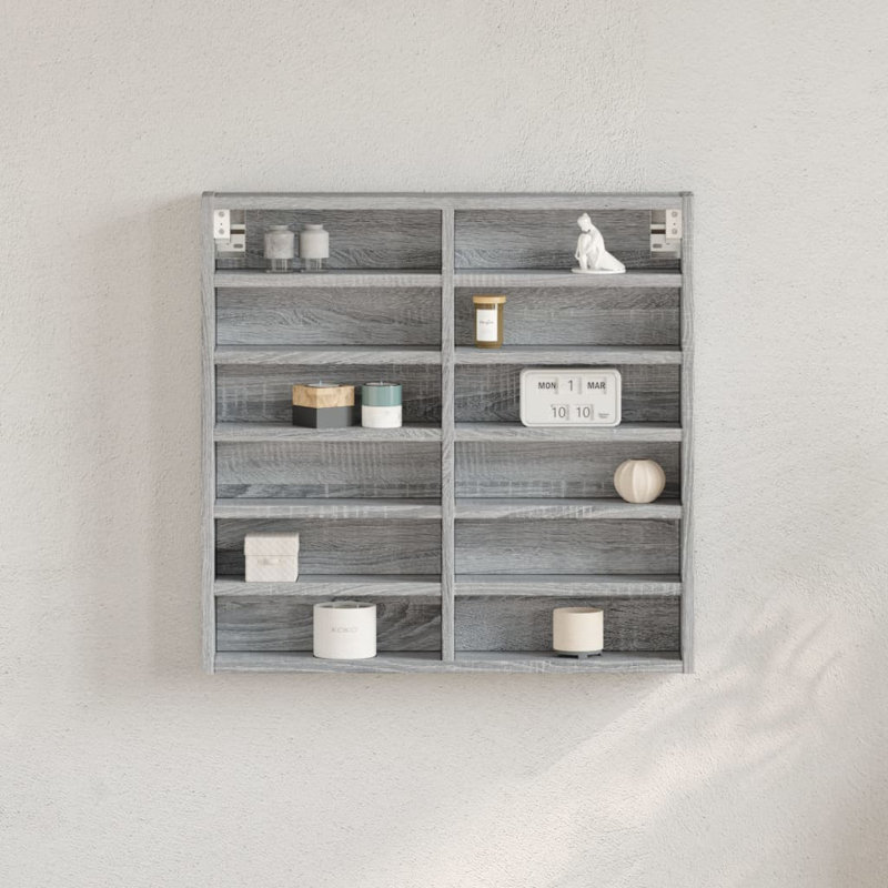 Roenick Floating Shelf, 58cm H x 60cm W x 8.5cm, Grey Sonoma