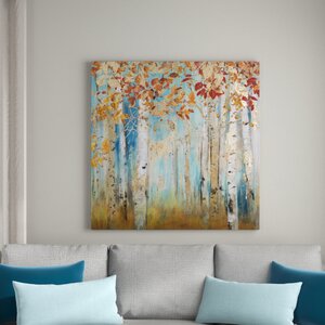 'Birch Beauties II' - Wrapped Canvas Painting Print