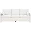 Canapé moderne blanc, 77 po, 3 po avec revêtement en chenille et coussins en mousse haute de 77 po en tissu blanc, pour une expérience confortable