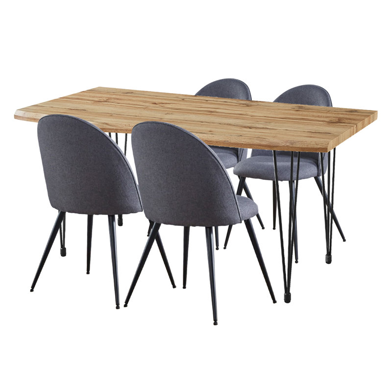 Mose 4 - Person Dining Set, 76cm H x 160cm L x 80cm W