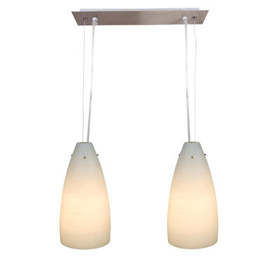 Pagedale 2 - Light Silver/Chrome Kitchen Island Pendant