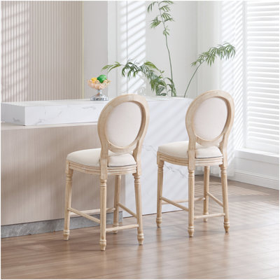 Ensemble de 2 chaises de bar hauteur française 26 po French Country