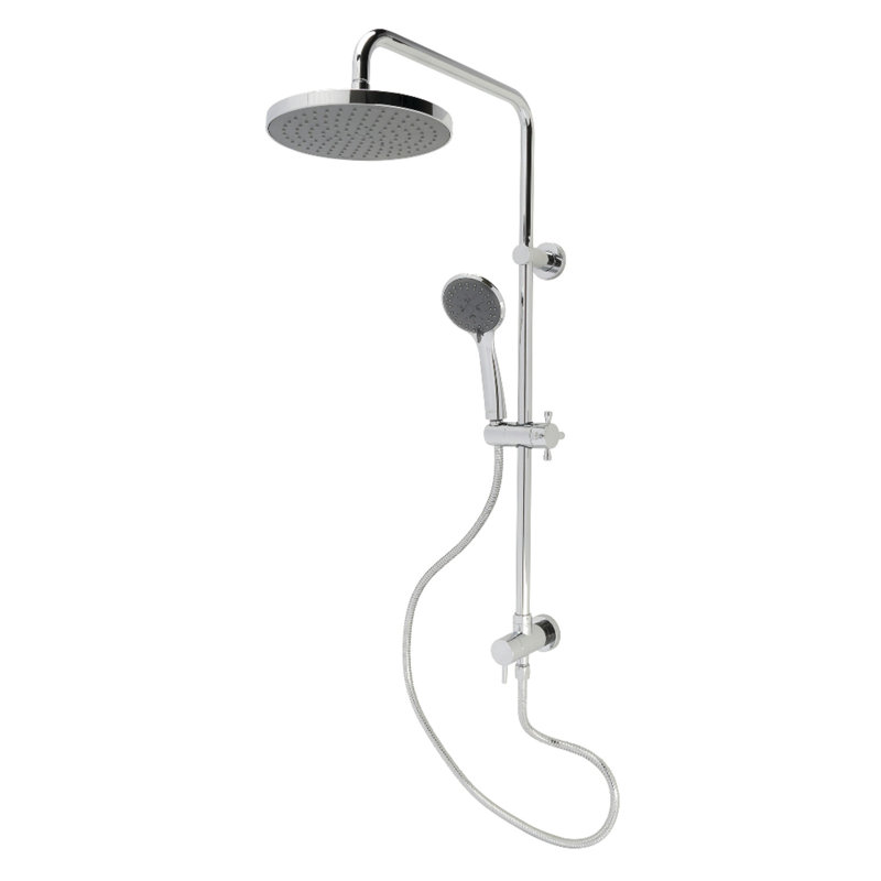 Kingston Concord Wall Mount Rain Drop Shower System With Hand Shower, Polished Chrome