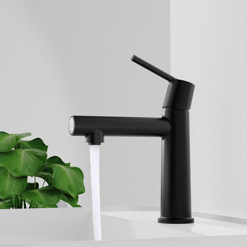 Single Handle Bathroom Faucet For 1 Or 3 Holes ,Fountain And Flow Mode Two-In-One Function,Deck Mount Laundry Vanity Sink Faucet With Two 9/16" Hoses