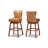 Swivel Upholstered Counter Stool with Solid Wood Frame