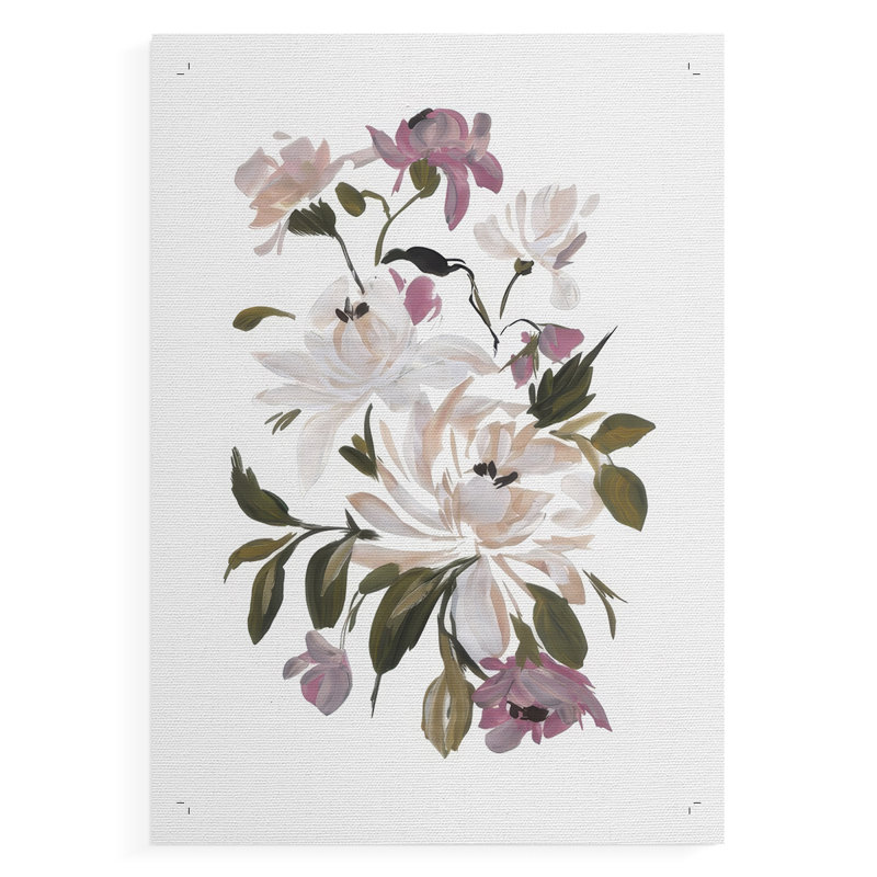 Spring Fling Bouquet V - Impression sur toile seulement - NON-CADRE, H 36 po x l 24 po
