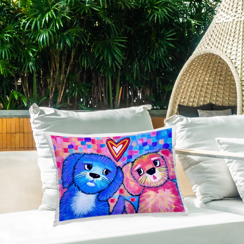 Coussin Bunny in Nature, imprimé par Nettie Price
