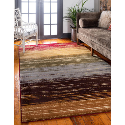 Tapis contemporain à rayures épaisses Trejo