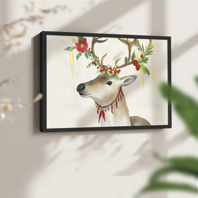 Art de Noël - XLVII - reproduction encadrée - réarmable, H 22 po x l 28 po, Noir, noir, noir, noir