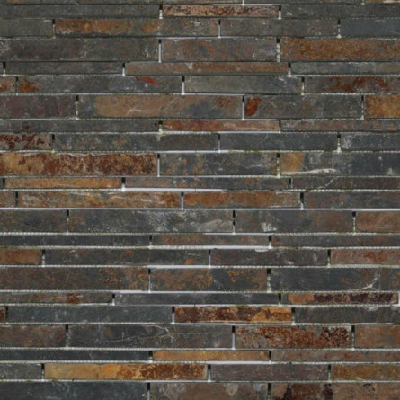 Rusty Slate Irregular Strip Pattern