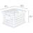 Sterilite Stackable Plastic Storage Open Crate Bin Organizer Box, White