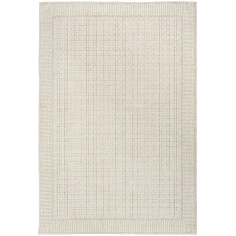 Rassow Multicolor Modern Indoor Rug, Rectangle 5' x 7', Ivory