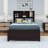 Wooden Platform Bed with 2 Drawers and Charging Stations-496026123-496026116