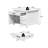 Universal Laundry Pedestal With Storage Drawer & Cabinet, Heavy-Duty Iron Frame Washer And Dryer Stand, Adjustable Feet