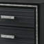 Table de chevet noire - Rangement spacieux avec glissières lisses et détails réfléchis pour l'organisation de la chambre à coucher