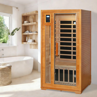 1-Person FAR Infrared Sauna with Bluetooth in Canadian Hemlock