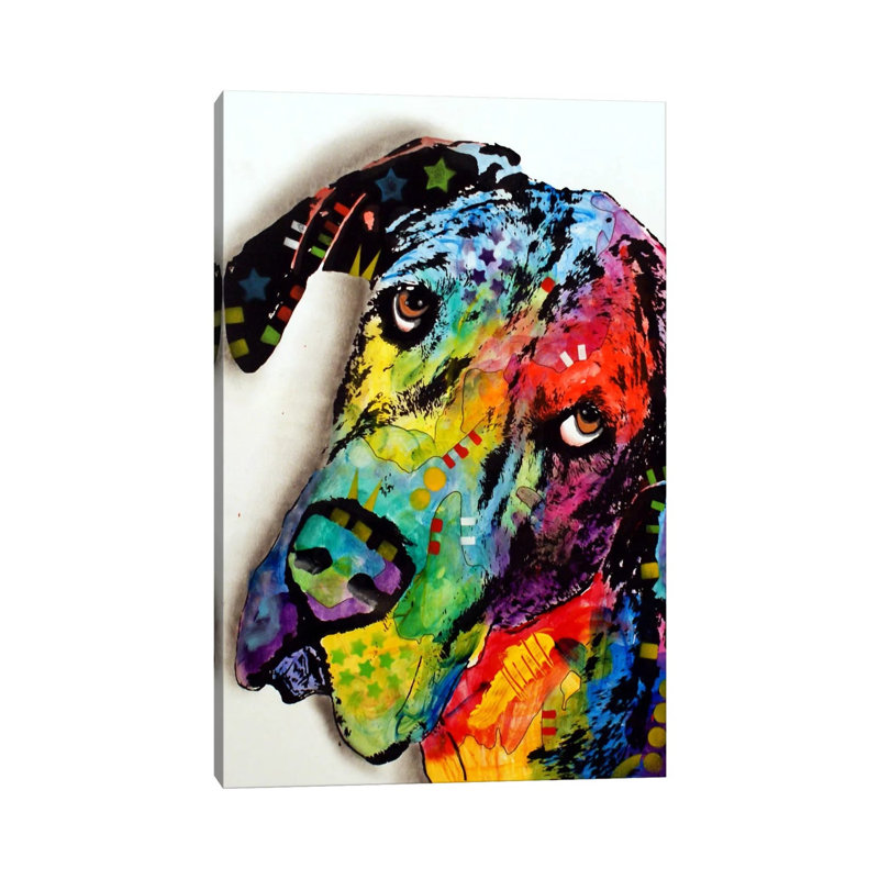 Tilted Dane by Dean Russo - Print on Canvas, 20.32 cm H x 30.48 cm W, Wrapped Canvas