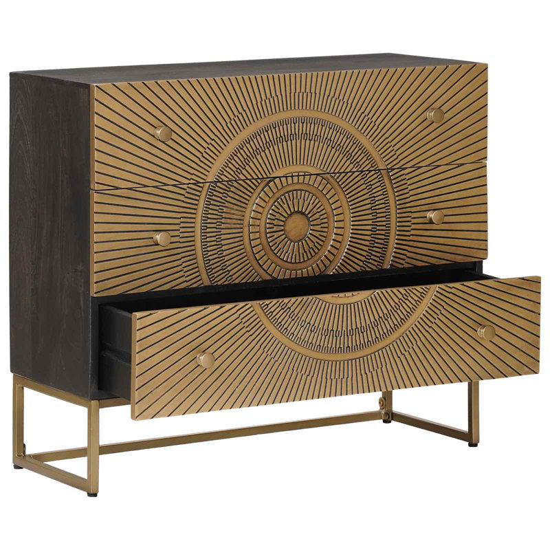 3 - Drawer Rectangle Accent Chest