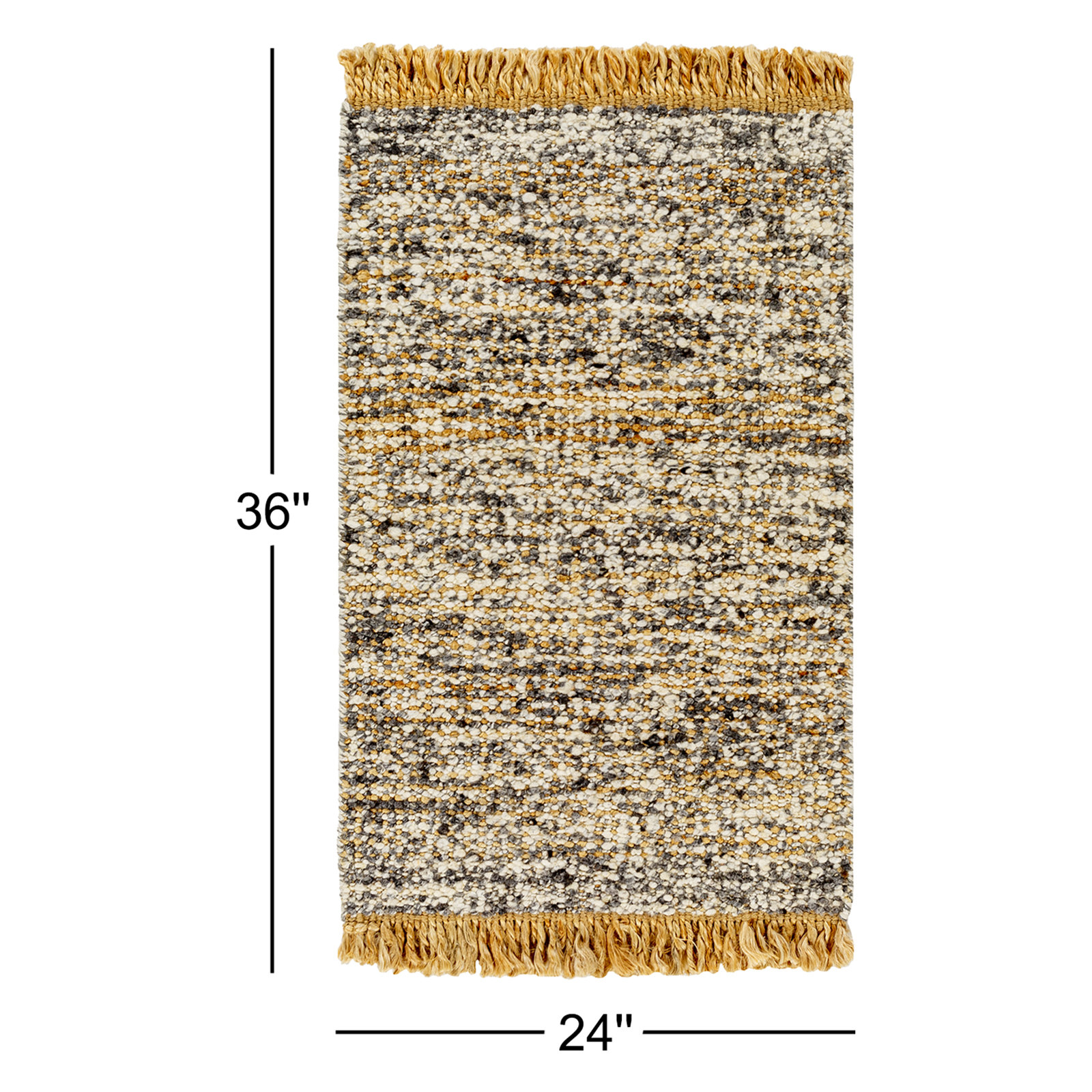 Alessia Handmade Tan Rug, Rectangle 2' x 3'