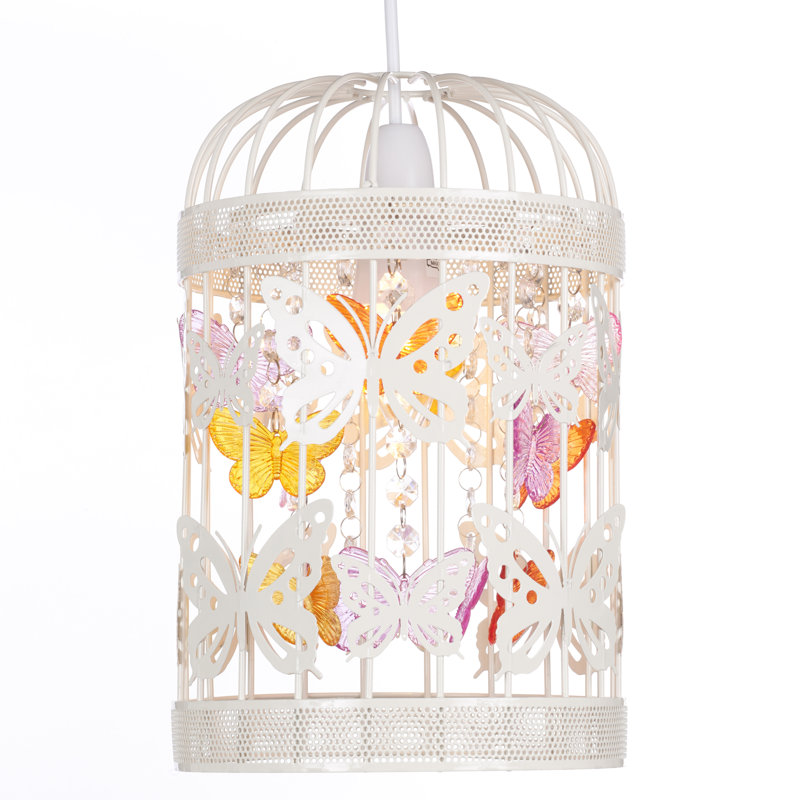 31cm H Metal Drum Pendant Shade in Cream