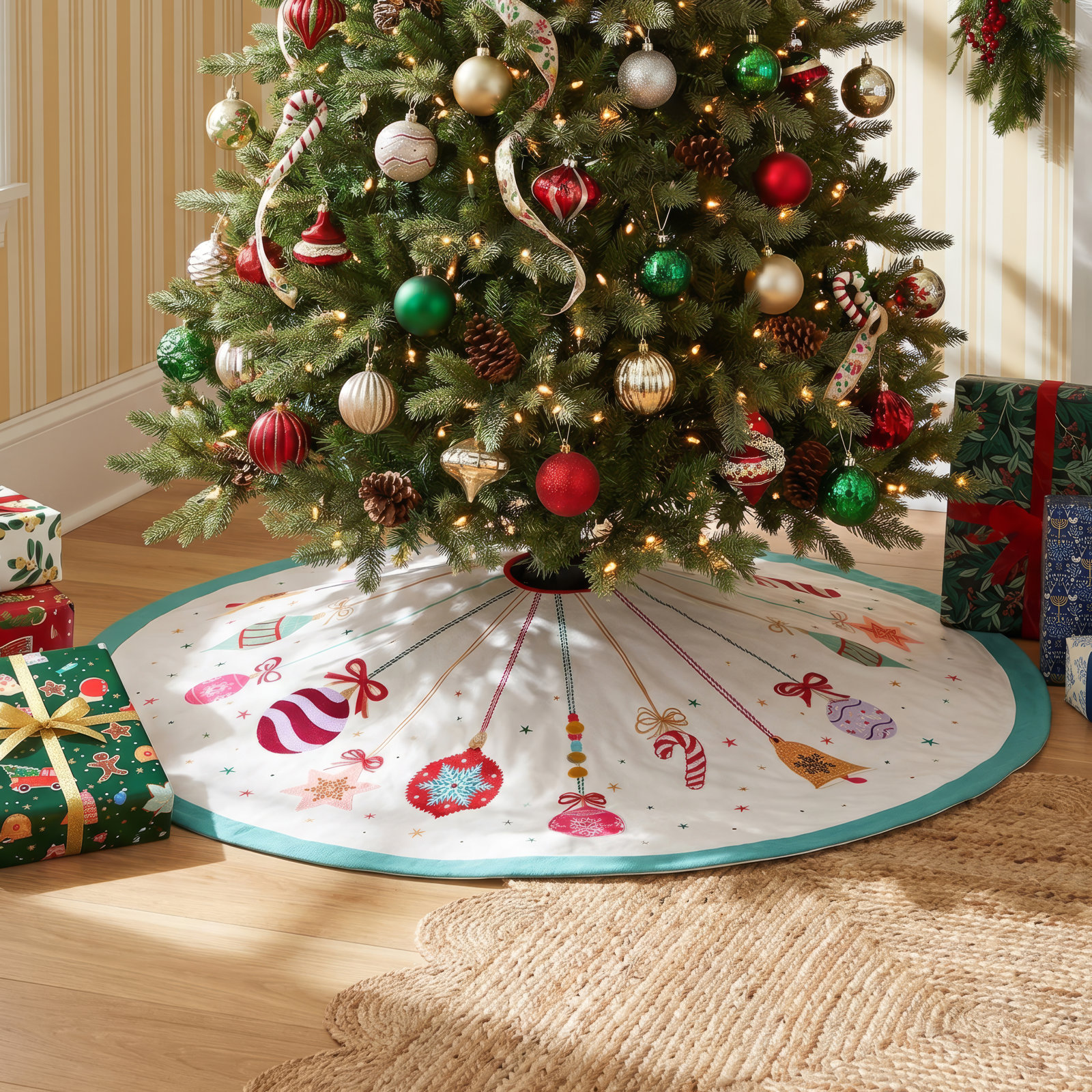 Embroidered Tree Skirt