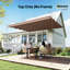 Outsunny Retractable Pergola Shade Cover ONLY, Brown-122481110
