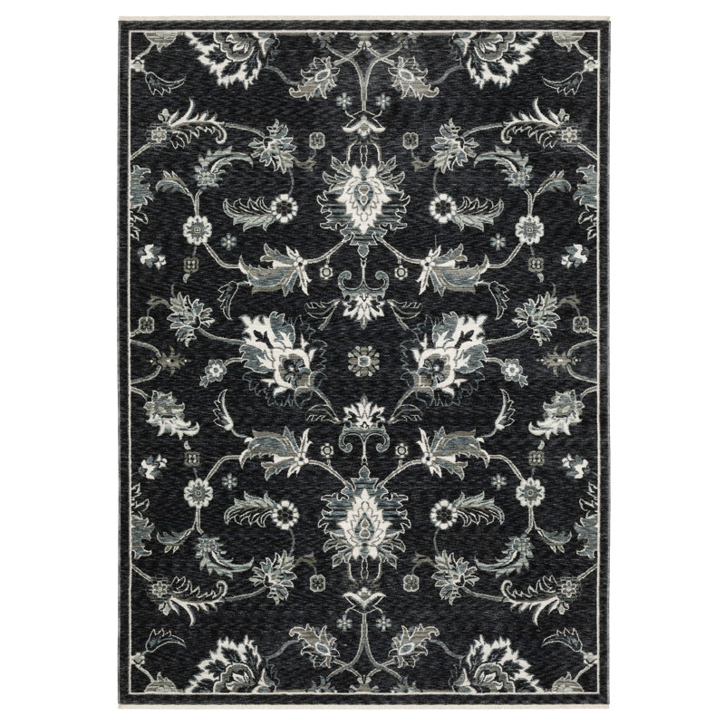 Eidan Oriental Blue/ Ivory Area Rug, Runner 2'3" x 7'9"