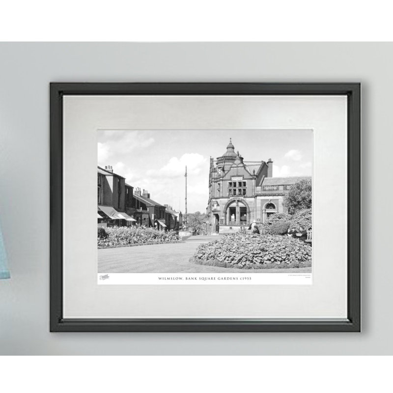 Wilmslow, Bank Square Gardens C1955 - Single Picture Frame Print, 28cm H x 36cm W x 2.3cm D