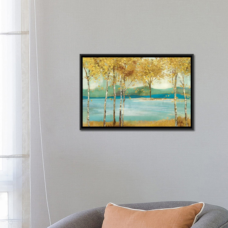 " Overlooking " by Allison Pearce, 18" H x 26" W x 1.5" D, Black Framed Canvas, No Mat