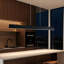 46.5" Black Island Linear Pendant Light Integrated Led Modern Led Linear Chandelier For Kitchen Island