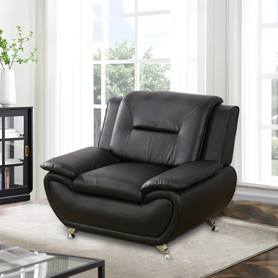 One  Seater Faux Leather Sofa