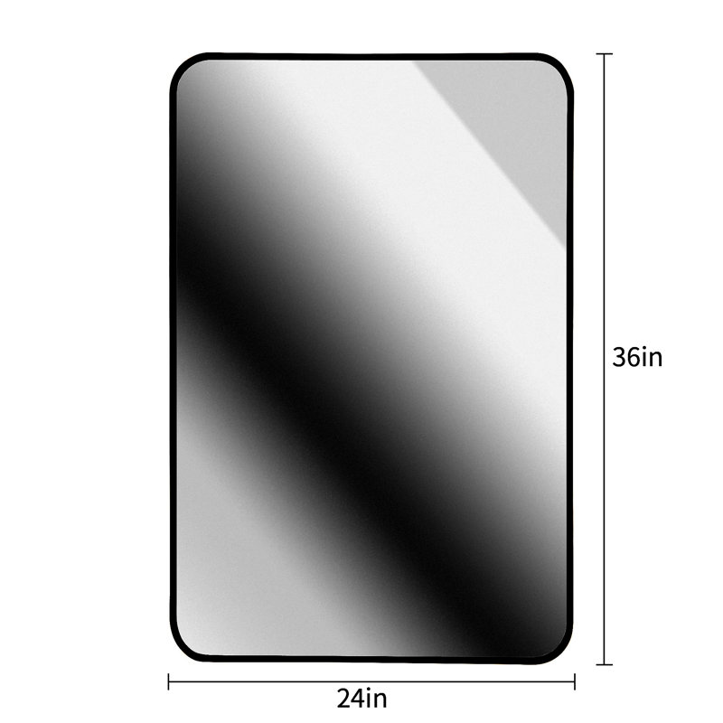Miroir mural rectangulaire pour salle de bain, 36" x 24"