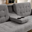 Canapé-lit de 72 po - Dossier pliant convertible en lit double avec porte-gobelet et table rabattable - Canapé en lin compact pour petits espaces - Assemblage facile, gris-1590825638