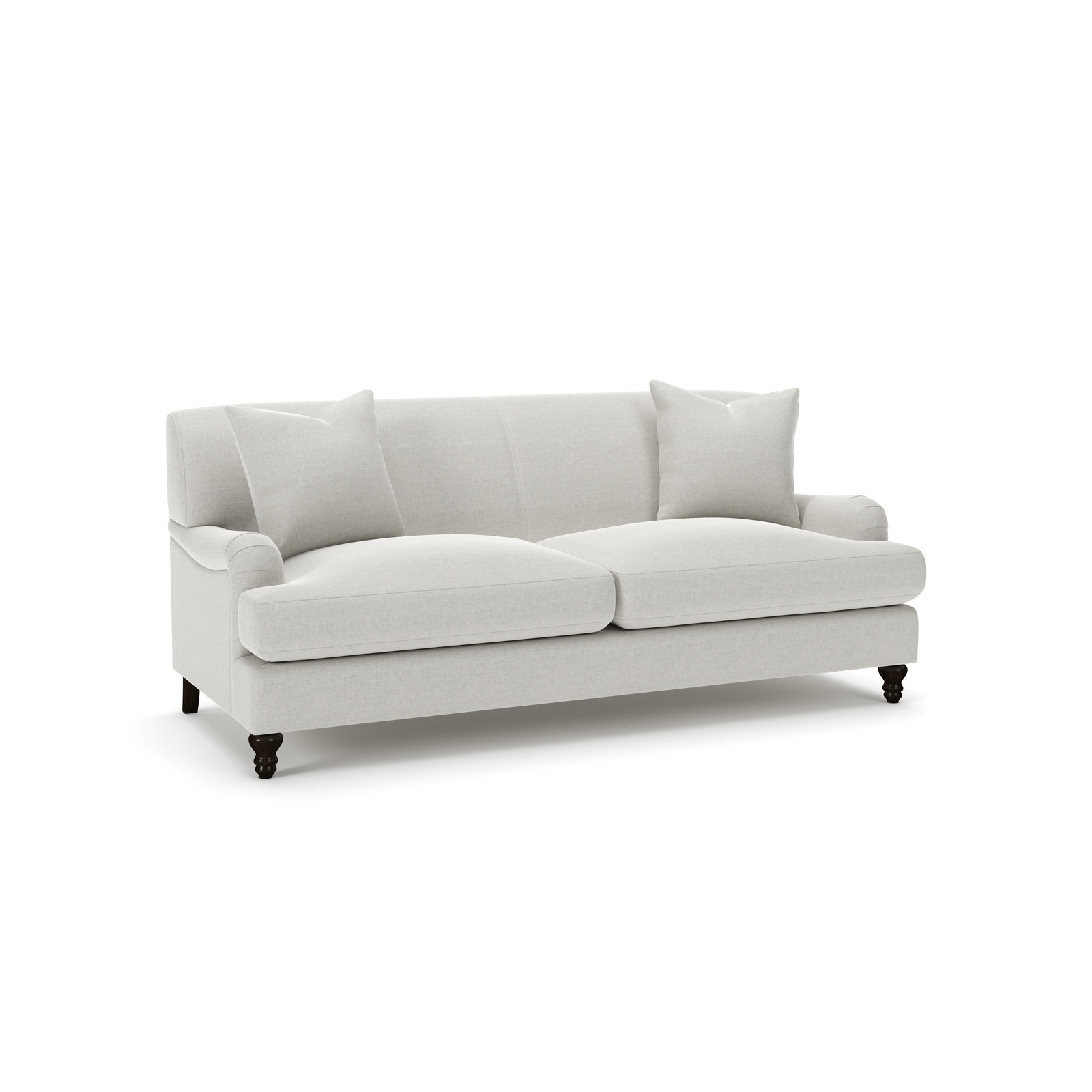 Walters 78" Velvet Sofa, Drusky Ivory Sustain® Basketweave