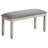 Bench, 41" Rectangular, Kitchen, Dining Room, Entryway, Bedroom, Upholstered, Wood, Grey Solid Wood, Grey Fabric, Transitional-264305098-264305099
