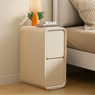 Modern ultra-narrow multifunctional small ultra-thin bedside table, suitable for small spaces in living rooms, bedrooms and corridors