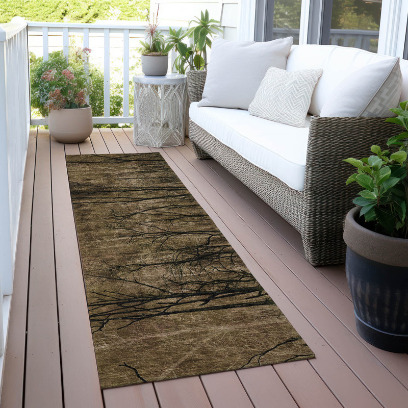 Tapis d'intérieur / extérieur Xhevrie, Tapis de couloir 2 pi 3 po x 7 pi 6 po